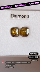 Natural Salt & Pepper Diamond Pair Deal (2.32 cts)