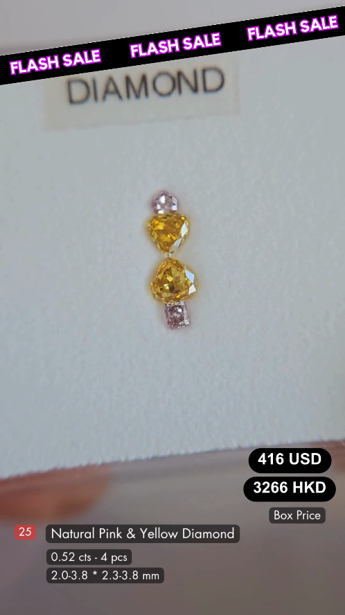 Natural Pink & Yellow Diamond Deal (0.52 cts)