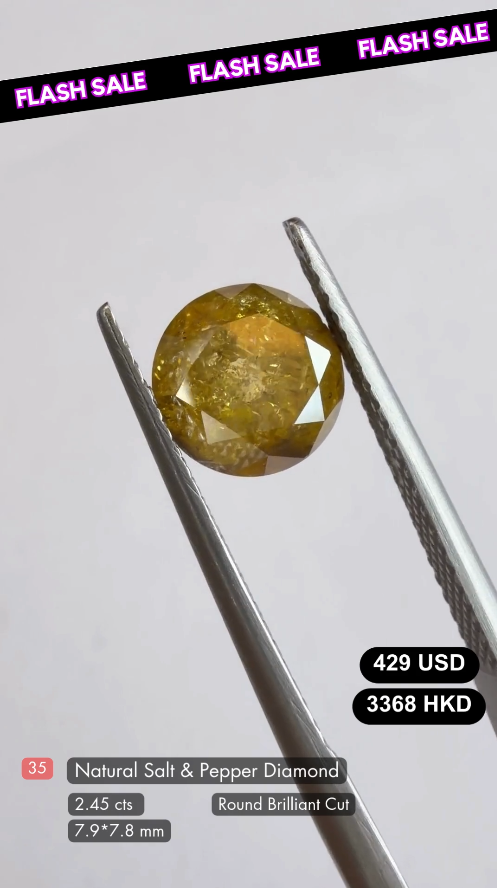 Natural Salt & Pepper Diamond Deal (2.45 cts)
