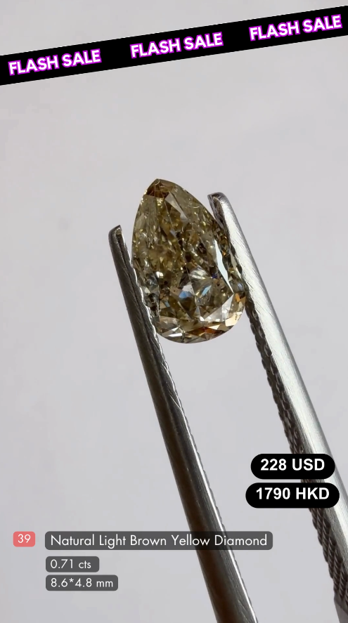 Natural Light Brown Yellow Diamond Deal (0.71 cts)