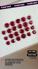 Pigeon Blood Ruby Rounds Deal (3.89 cts)