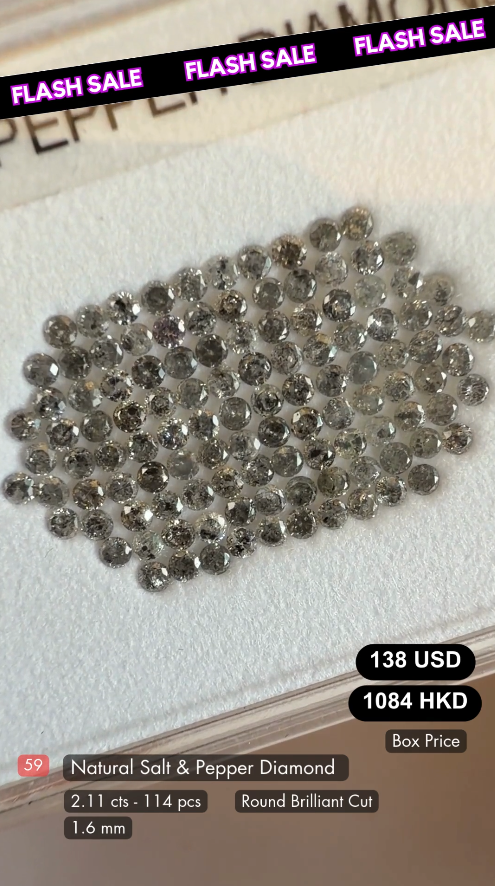Natural Salt & Pepper Diamond Deal (2.11 cts)