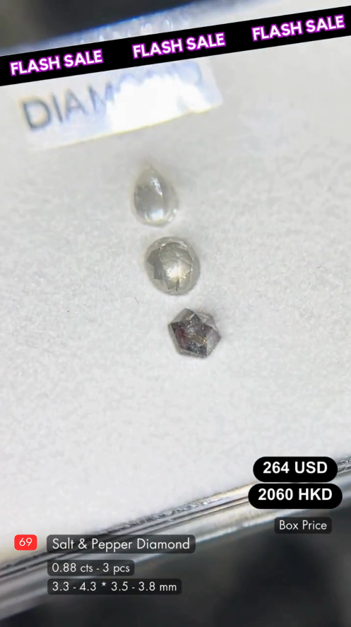 Salt & Pepper Diamond Deal (0.88 cts)