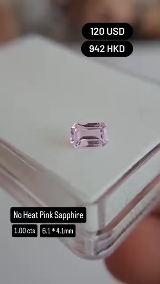 No Heat Pink Sapphire Deal (1.00 cts)