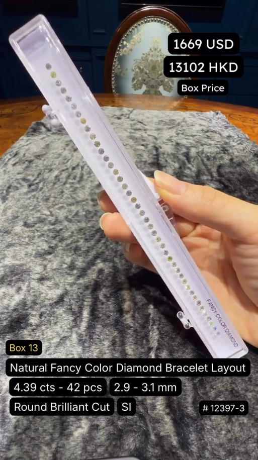 Natural Fancy Color Diamond Bracelet Layout Deal (4.39 cts)