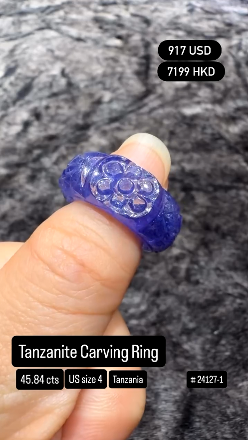 Tanzanite Carving Ring Deal (45.84 cts)