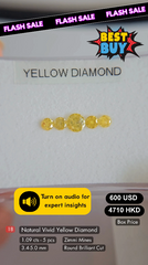 Natural Vivid Yellow Diamond Deal (1.09 cts)