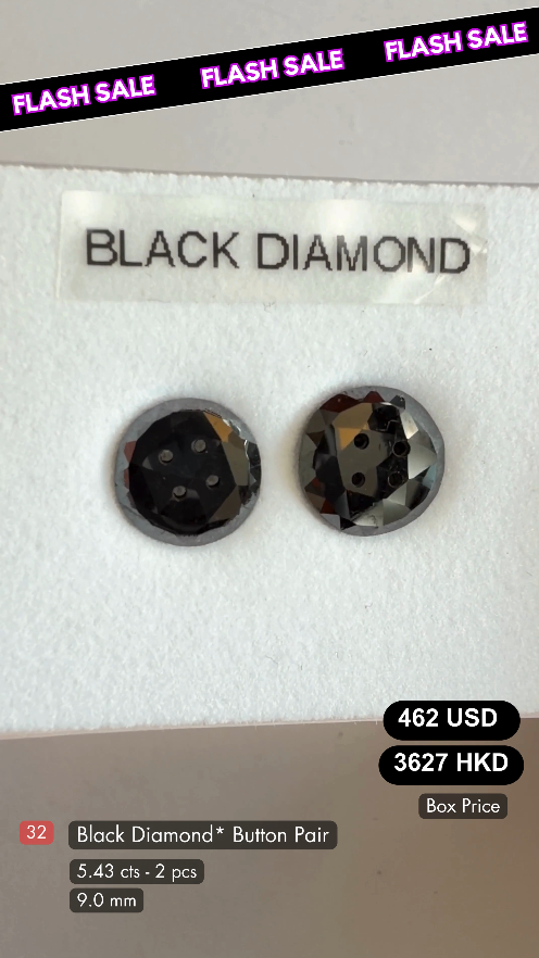 Black Diamond* Button Pair Deal (5.43 cts)
