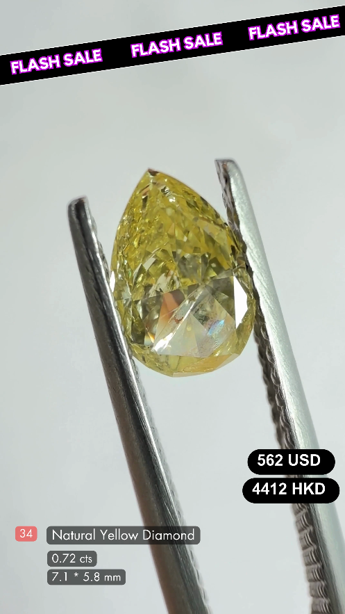 Natural Yellow Diamond Deal (0.72 cts)