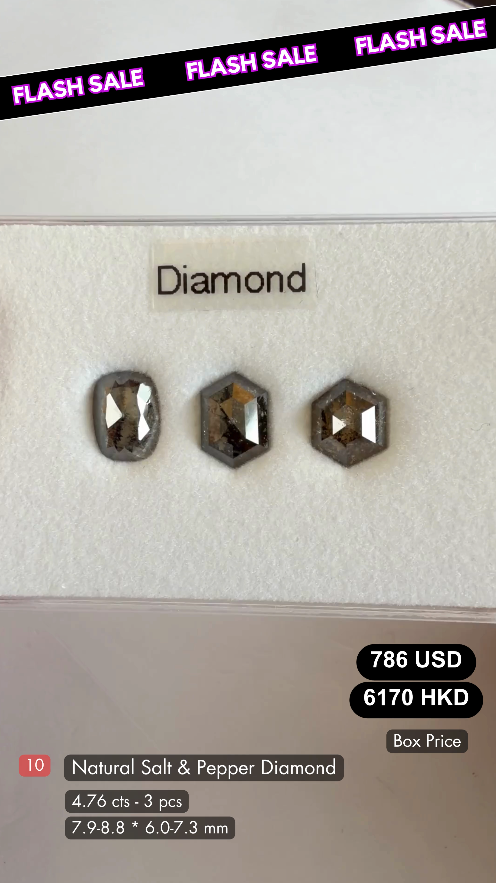 Natural Salt & Pepper Diamond Deal (4.76 cts)