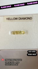 Natural Yellow Diamond Deal (0.87 cts)