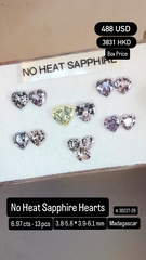 No Heat Sapphire Hearts Deal (6.97 cts)