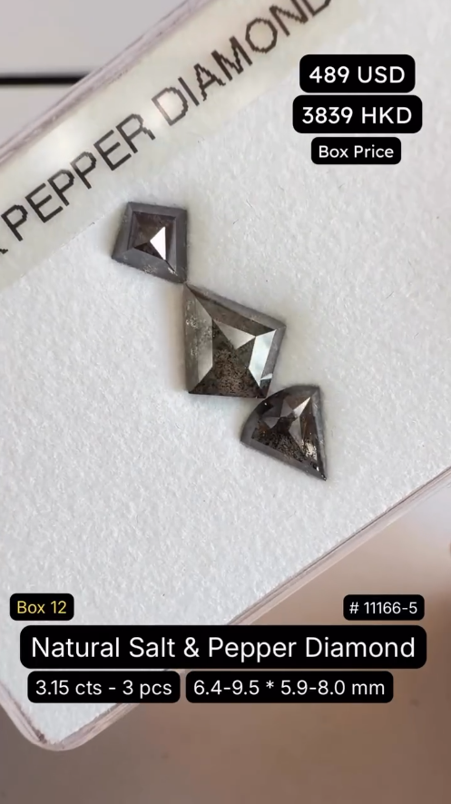 Natural Salt & Pepper Diamond Deal (3.15 cts)