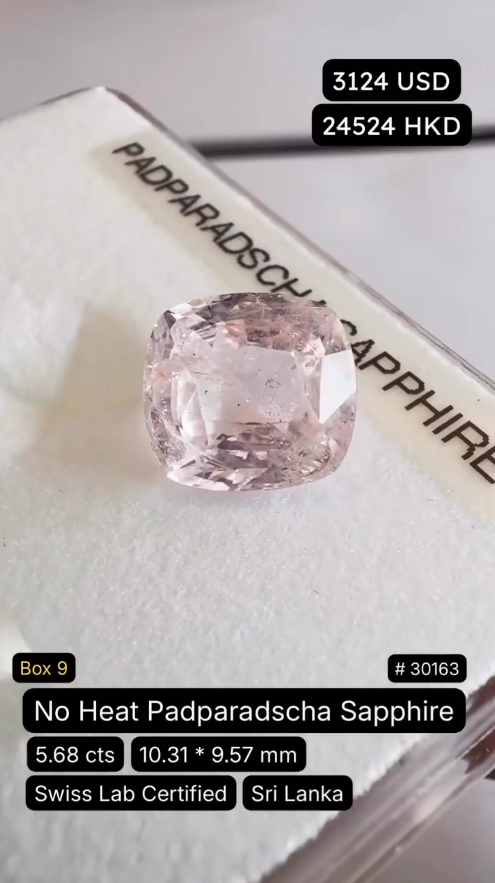 No Heat	Padparadscha Sapphire Deal (5.68 cts)