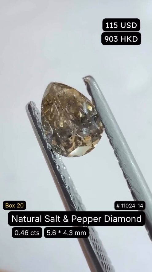 Natural Salt & Pepper Diamond Deal (0.46 cts)