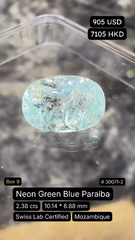 Neon Green Blue Paraiba Deal (2.38 cts)