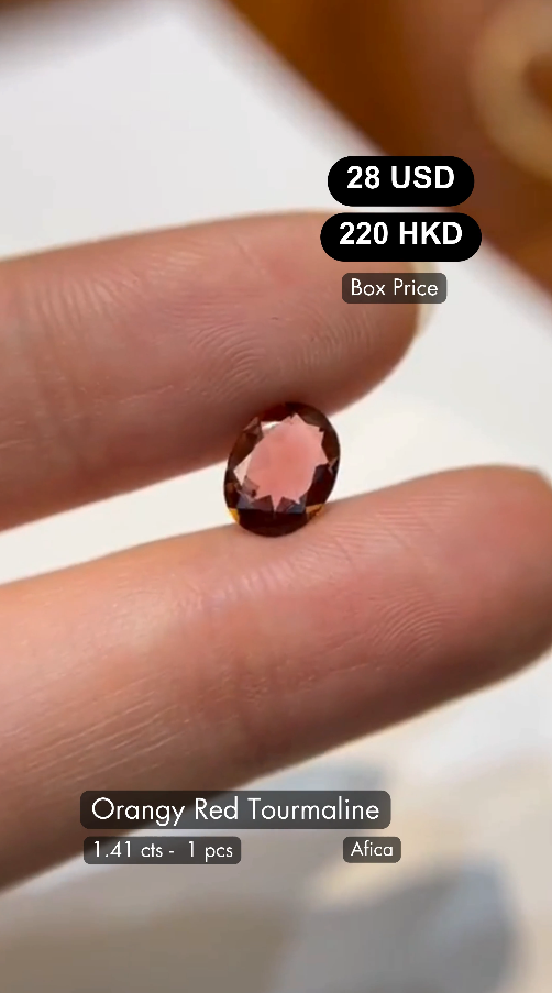 Orangy Red Tourmaline Deal (1.41 cts)