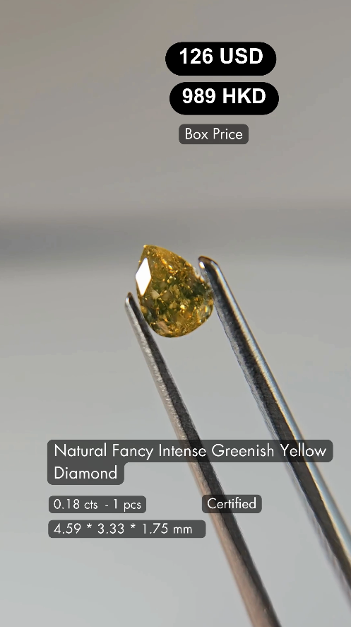 Natural Fancy Intense Greenish Yellow Diamond (0.18 cts)