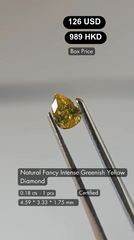 Natural Fancy Intense Greenish Yellow Diamond (0.18 cts)