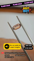Natural Fancy Brown Pink Diamond Deal (0.40 cts)