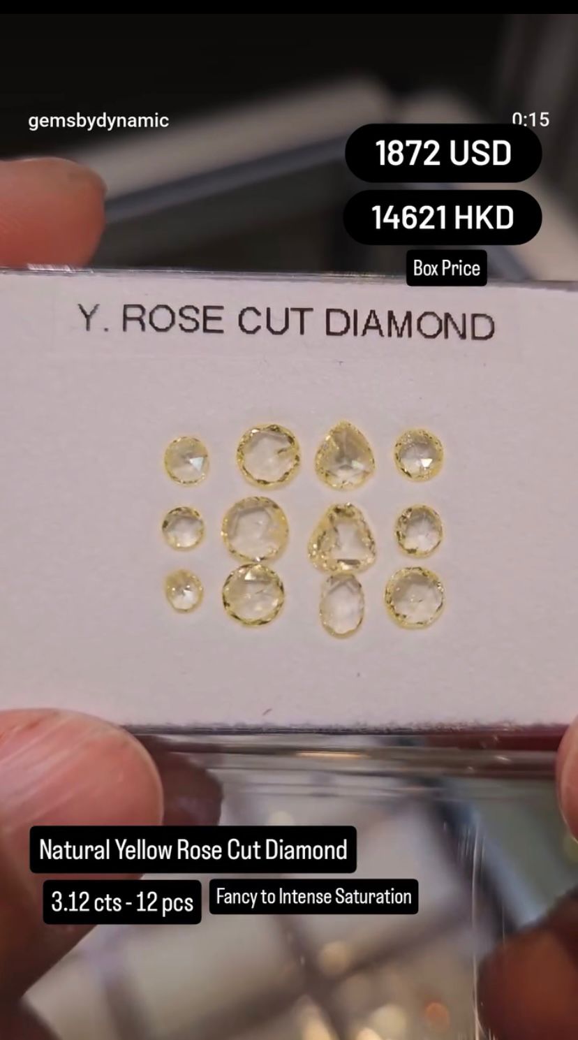 Natural Yellow Rose Cut Diamond Deal (3.12 cts)