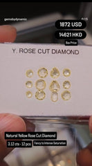 Natural Yellow Rose Cut Diamond Deal (3.12 cts)