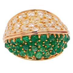 Emerald & Yellow Diamond Ring