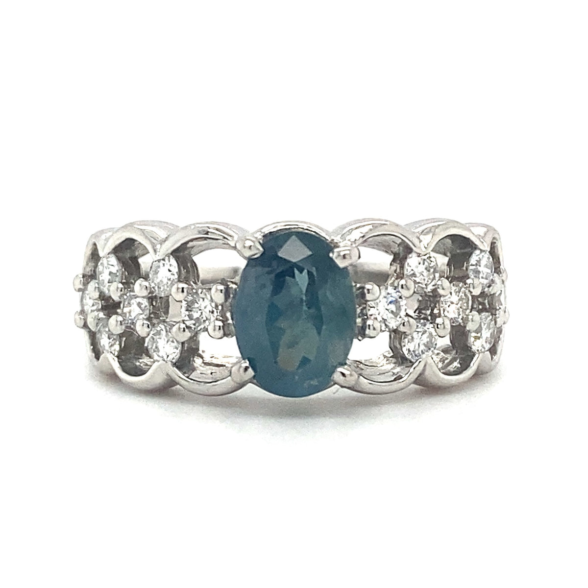 Alexandrite Diamond Lace Ring