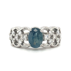 Alexandrite Diamond Lace Ring
