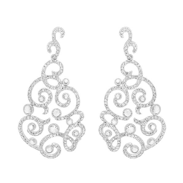 White Diamond Earrings