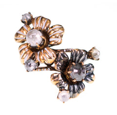 Icy Diamond Flower Ring