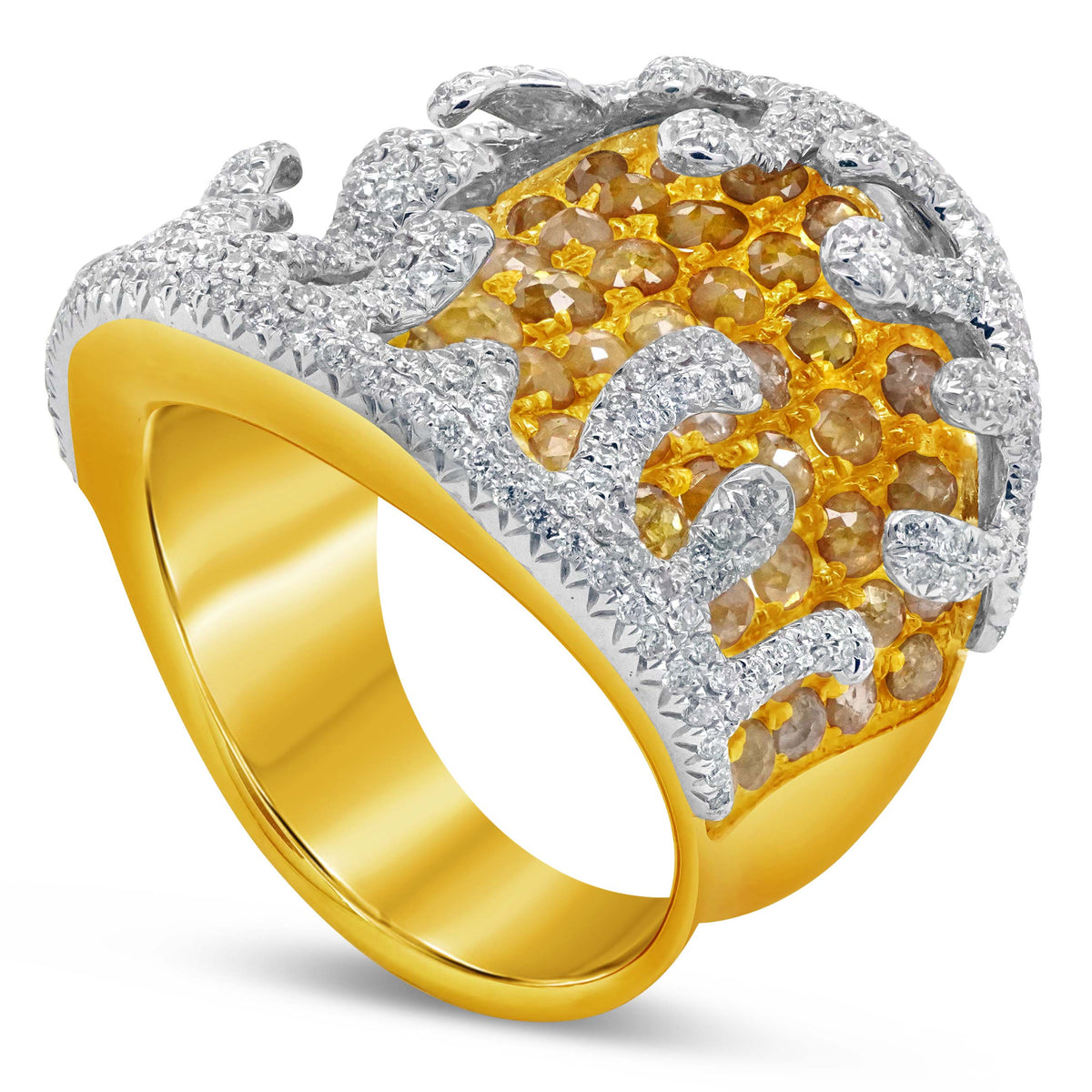 Yellow Diamond Statement Ring