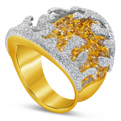 Yellow Diamond Statement Ring