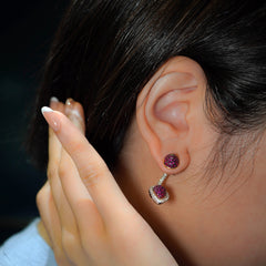 Teardrop Ruby Earrings