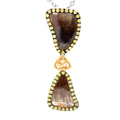 Twin Diamond Slice Pendant