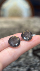 Grey Icy Diamond Pair(16.9 cts)