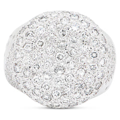 White Diamond Cluster Ring