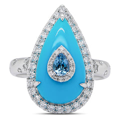 Turquoise & Aquamarine Ring