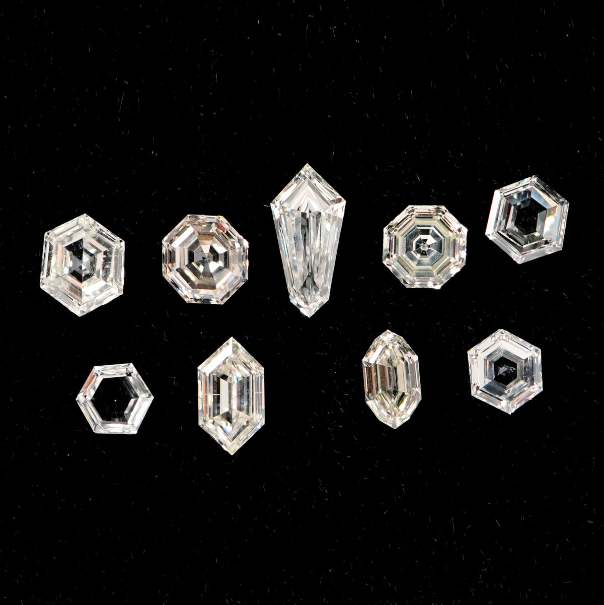 Geometric Shaped White Diamonds (3.04 cts)