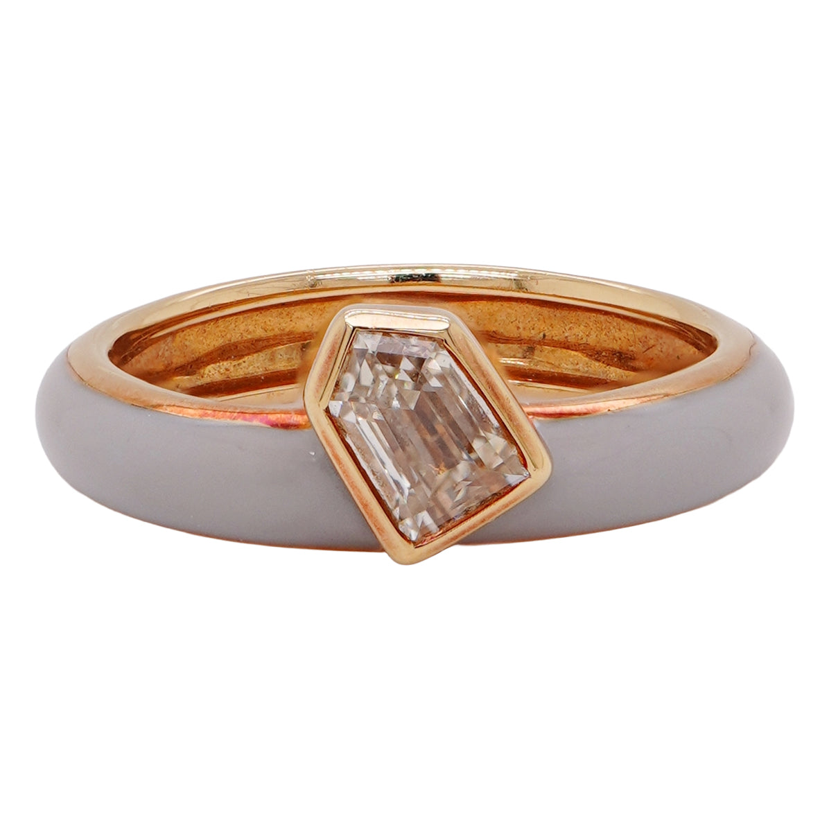 Enamel & Diamond Ring