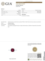 Ruby Diamond Cushion Ring