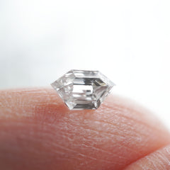 Rough Octahedron & Geometric Diamond Ring