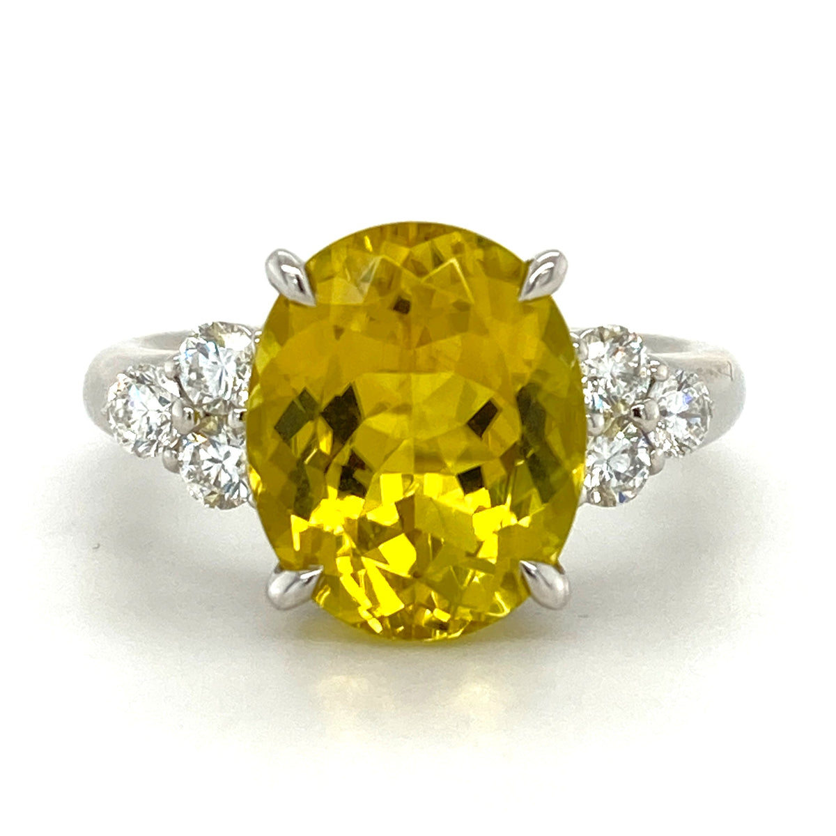 Canary Yellow Tourmaline & Diamond Ring