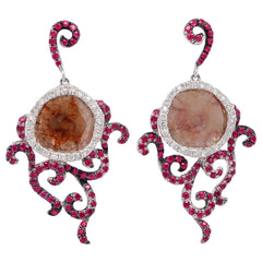 Ruby & Slice Diamond Earrings