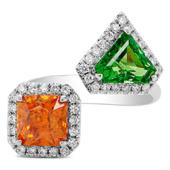 Sphalerite & Tsavorite Promise Ring