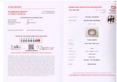 No Heat Violet Pink Sapphire (11.56 cts)