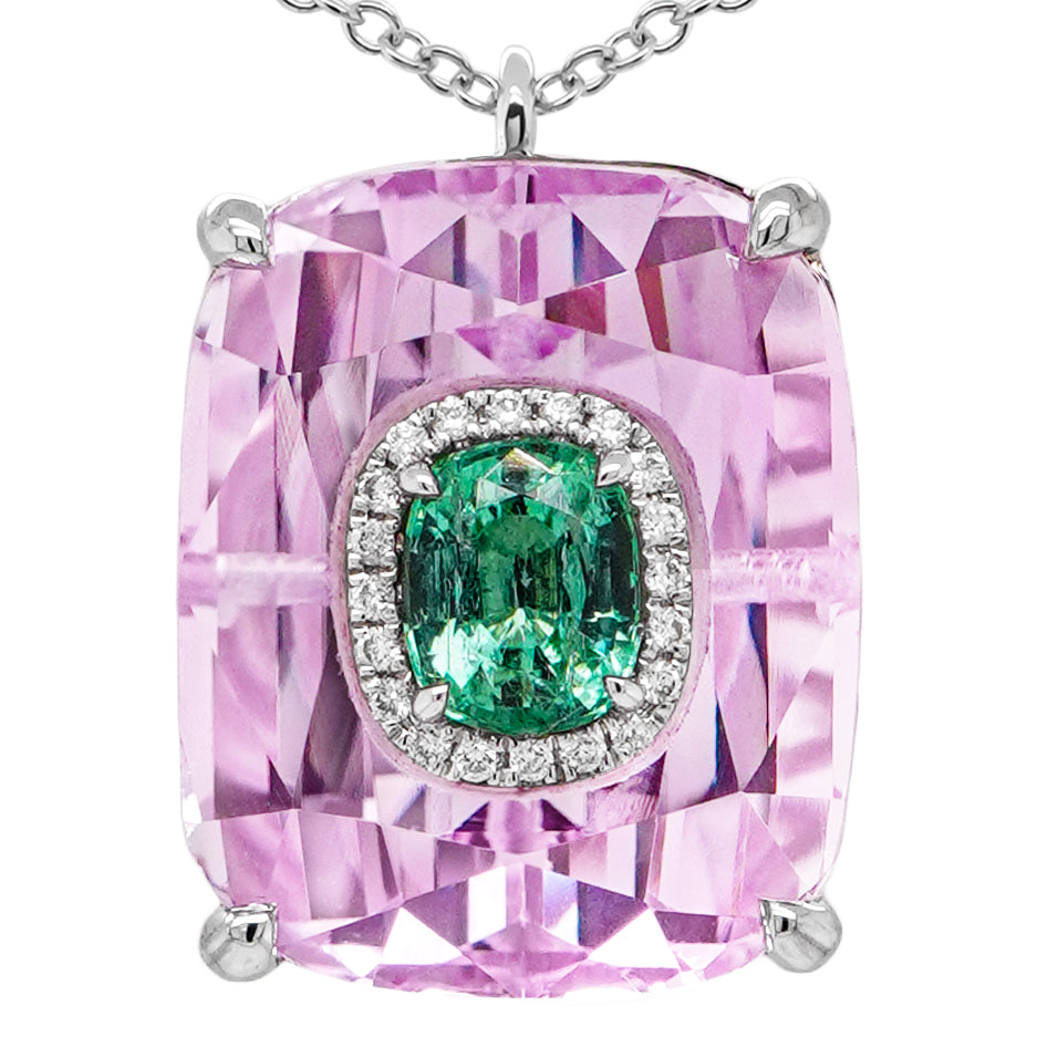 Kunzite & Emerald Necklace