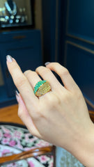 Emerald & Yellow Diamond Ring