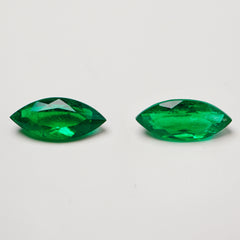 Vivid Green Emerald Pair (0.57 cts ,0.55 cts)