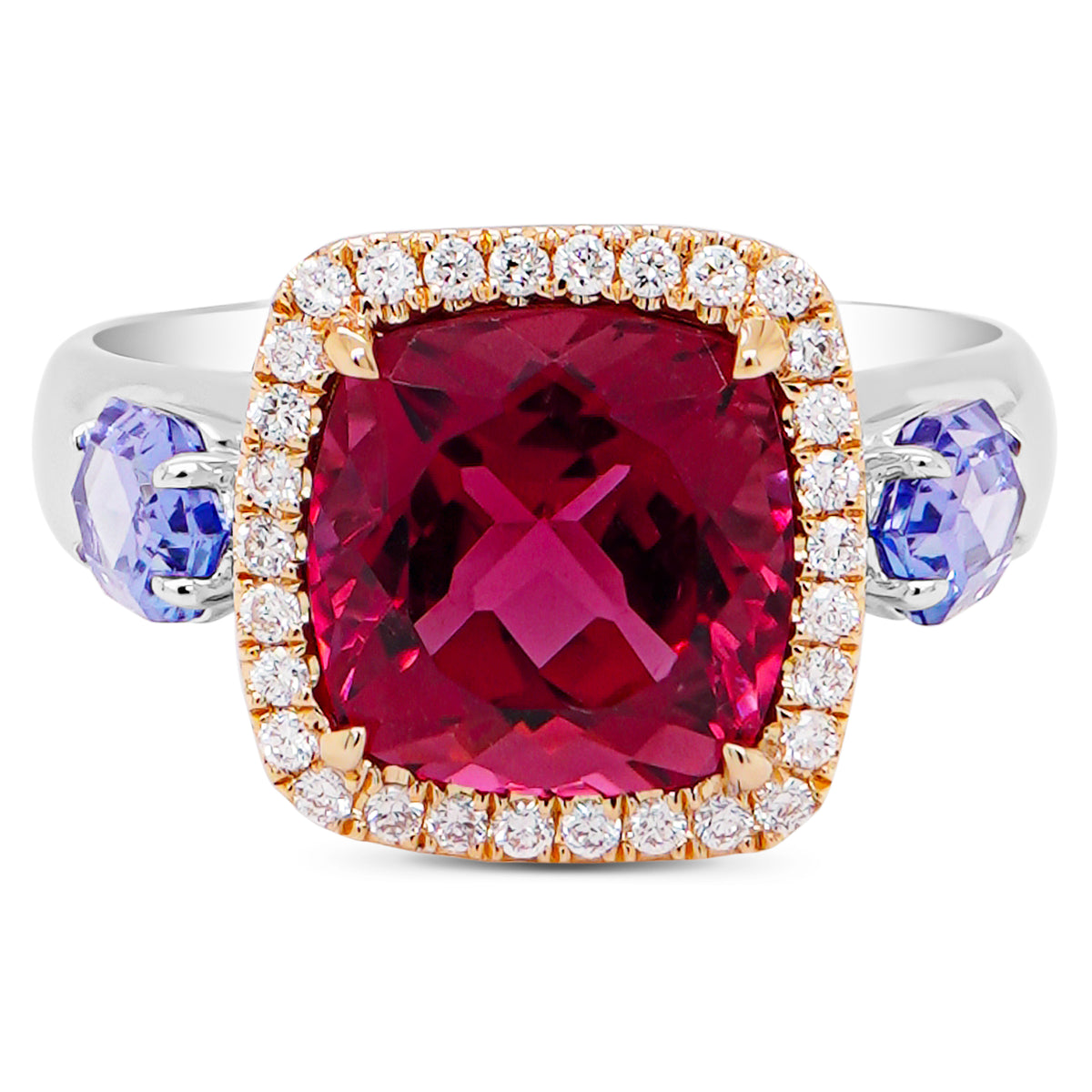 Rubellite & Tanzanite Ring